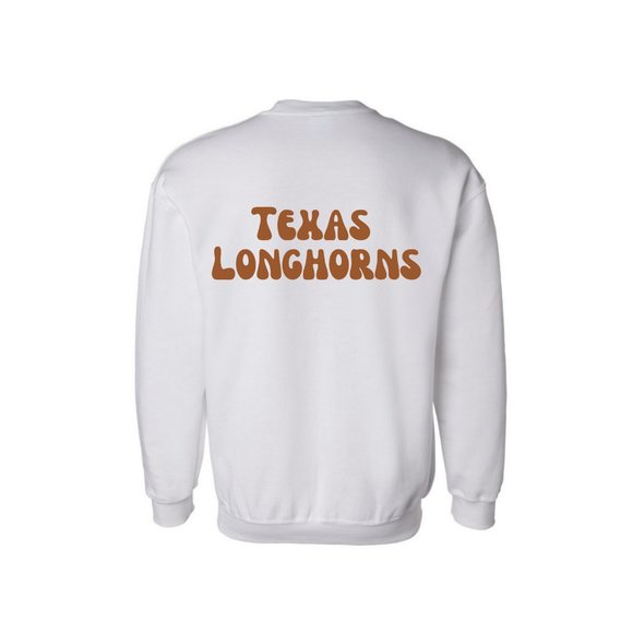 White Texas Longhorn  crewneck sweatshirt - Picture 3 of 4